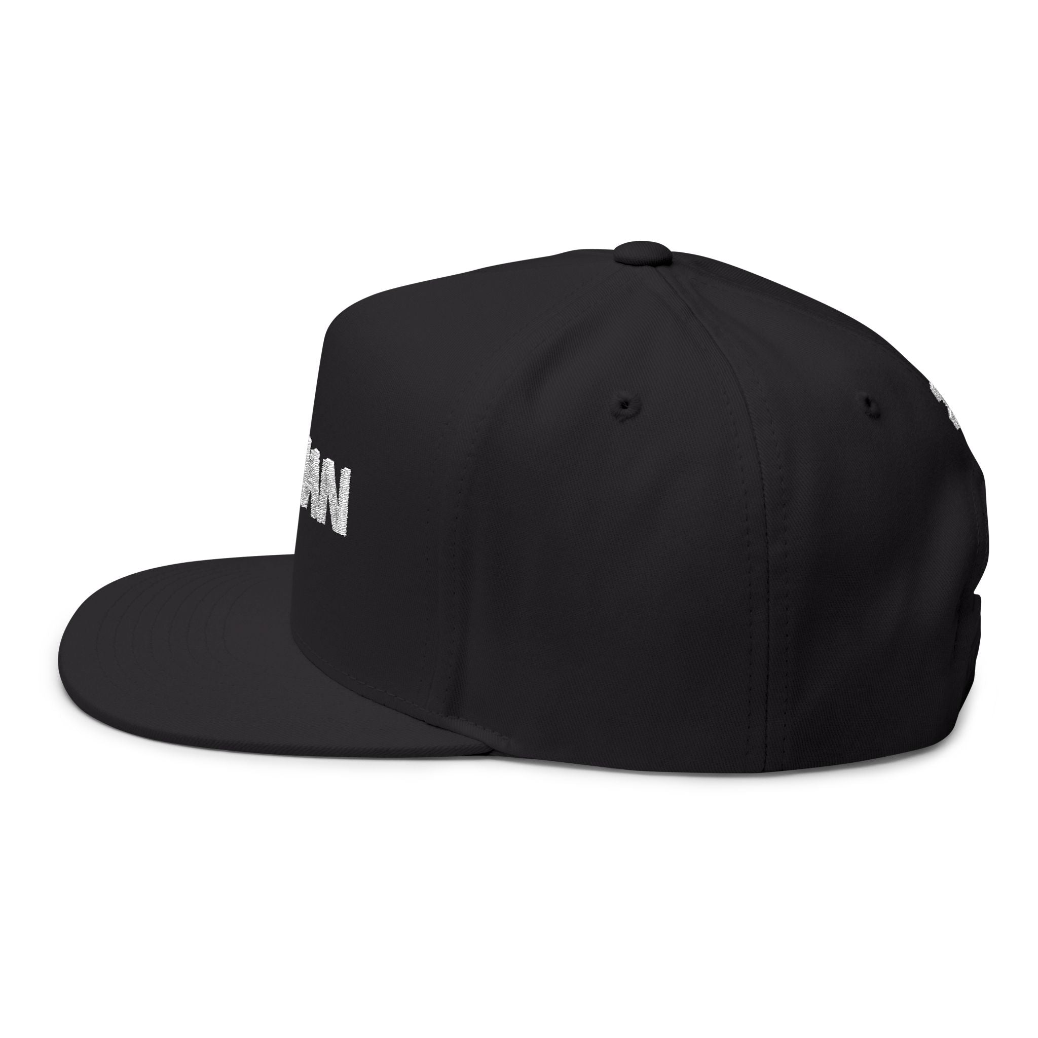 HUMAN Flat Bill Cap Minimalist Snapback
