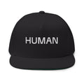 HUMAN Flat Bill Cap Minimalist Snapback
